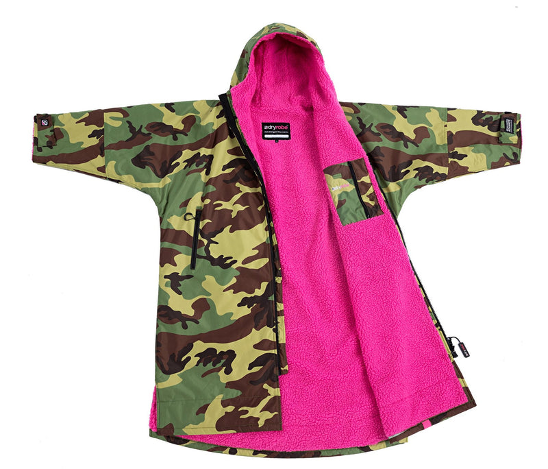 Dryrobe Camouflage Pink Long Sleeve.