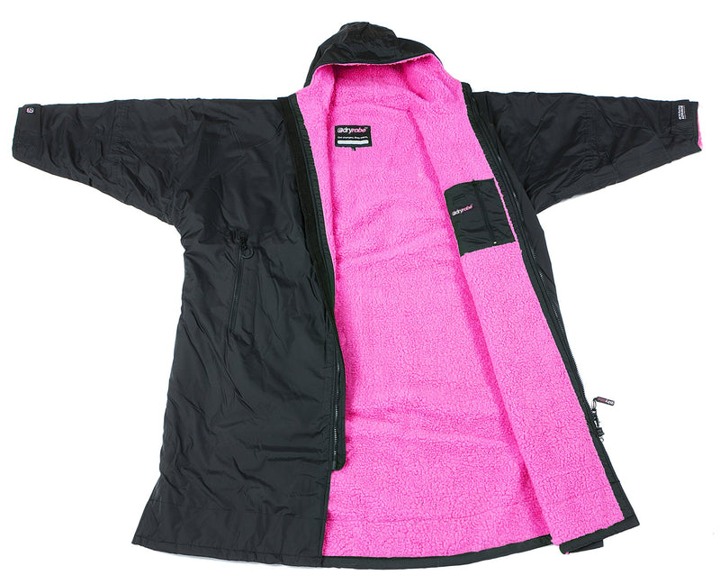 Dry Robe Long Sleeve Black Pink